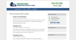 Desktop Screenshot of dumpsterrentalrockfordil.com